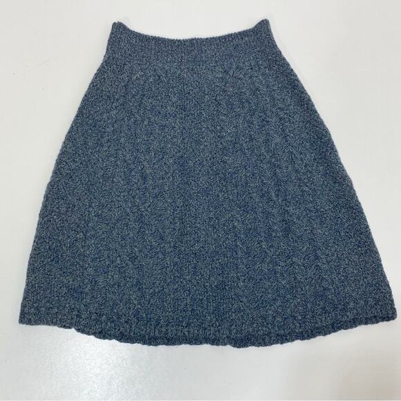 Anthro Moth Flowing Cables Wool Blend Cableknit Sweater Skirt S - Picture 1 of 6